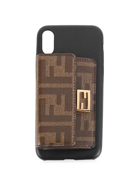 Shop Fendi FF Logo iPhone X Case 